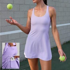 NWOT SIZE L Light Purple Tennis Dress with Pockets Glowmode